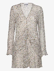 Ganni - Printed Light Georgette Mini Dress - korte kjoler - egret - 0