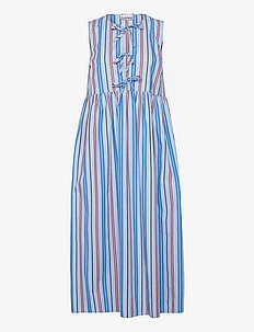 Stripe Cotton Midi Dress, Ganni