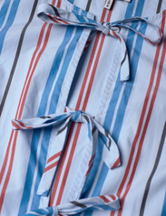 Ganni - Stripe Cotton Midi Dress - skjortekjoler - brilliant blue - 2