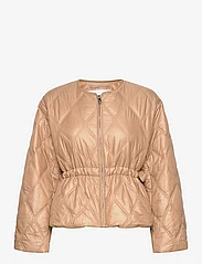Ganni - Shiny Quilt Jacket - quilted jackets - tanin - 0