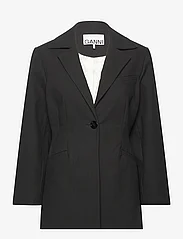 Ganni - Cotton Suiting - festtøj til outletpriser - black - 0