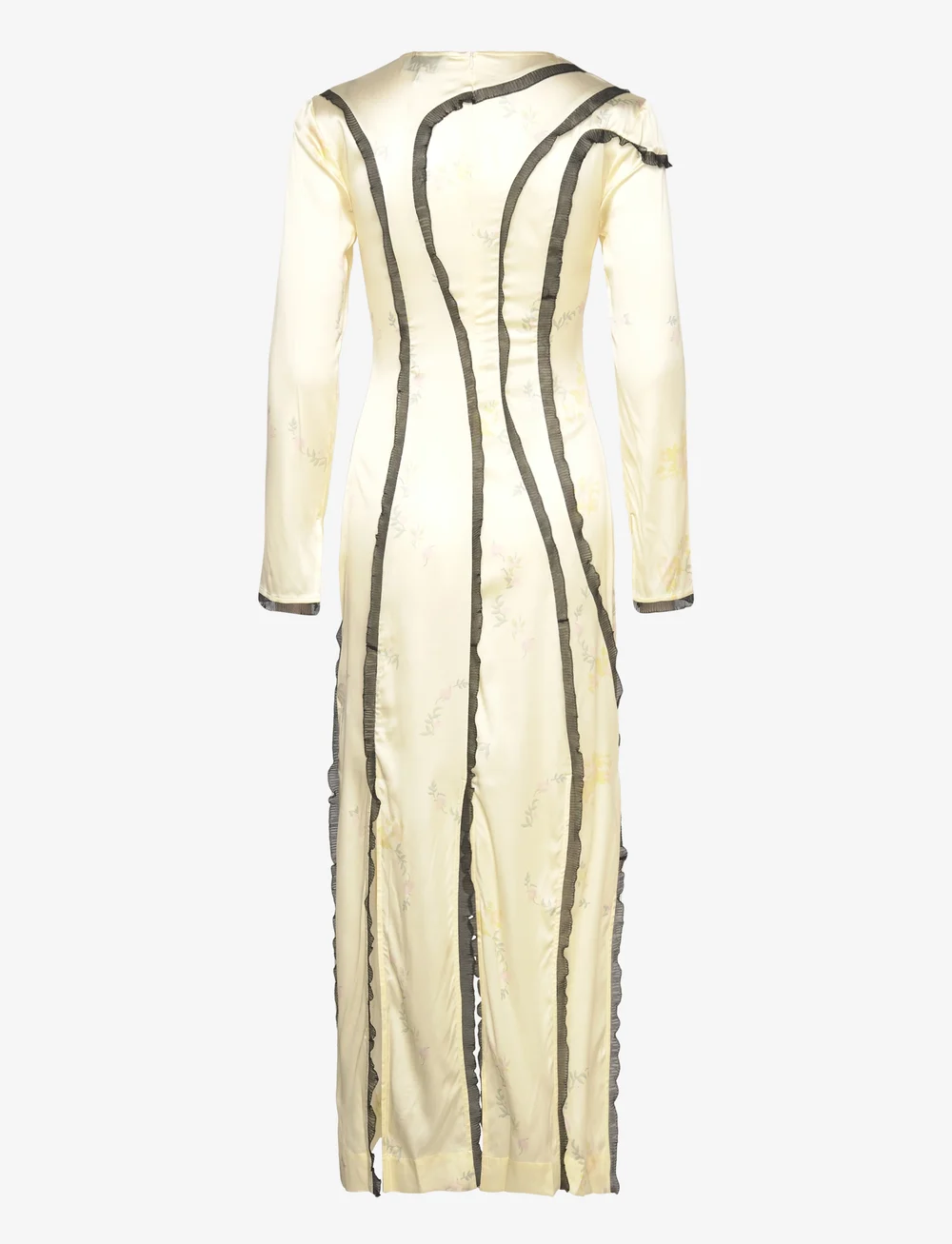 Ganni yellow 2025 silk dress