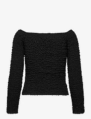 Ganni - Cotton Poplin - long sleeved blouses - black - 1