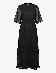 Ganni - Pleated Georgette - maxi dresses - black - 0