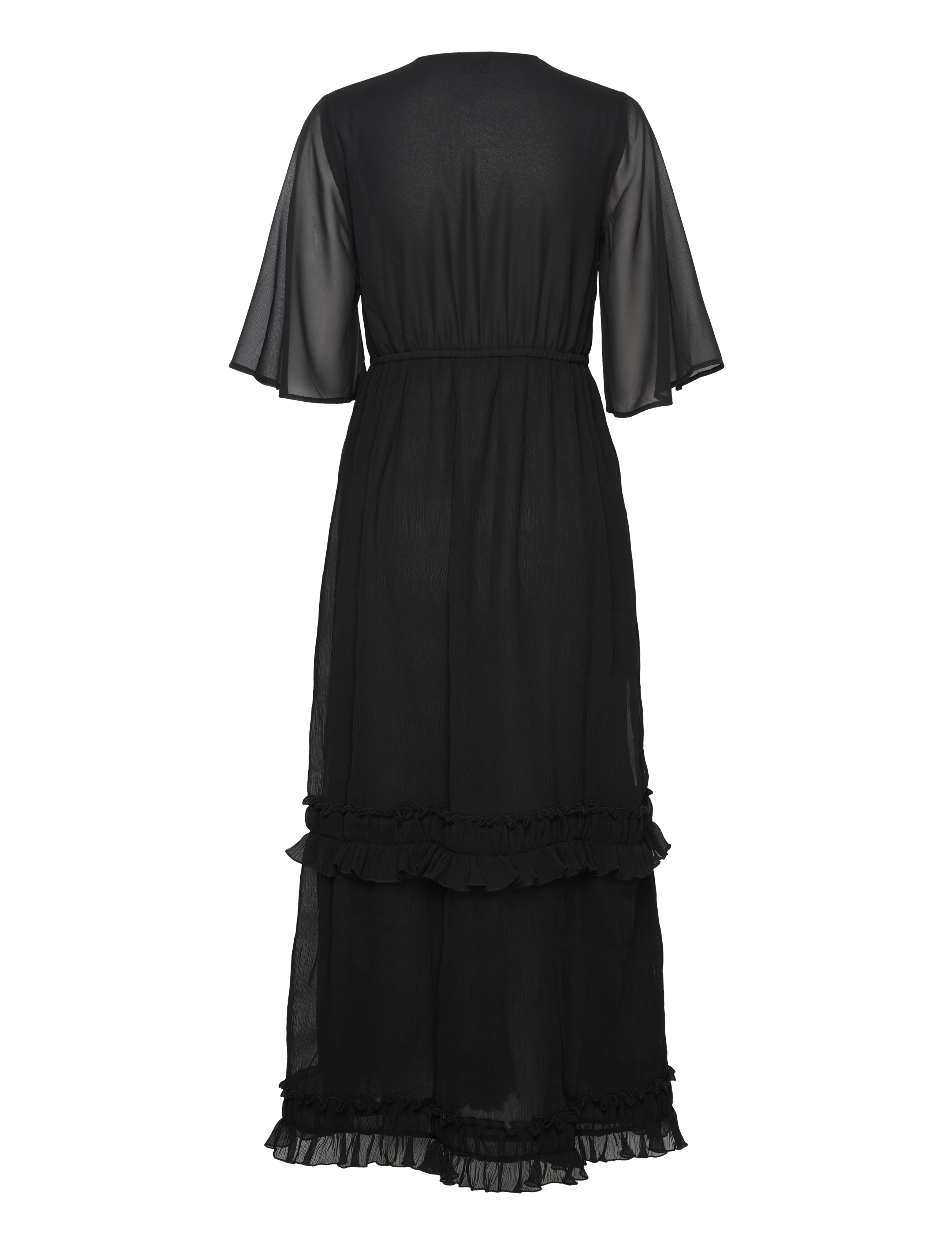 Ganni - Pleated Georgette - maxi dresses - black - 1