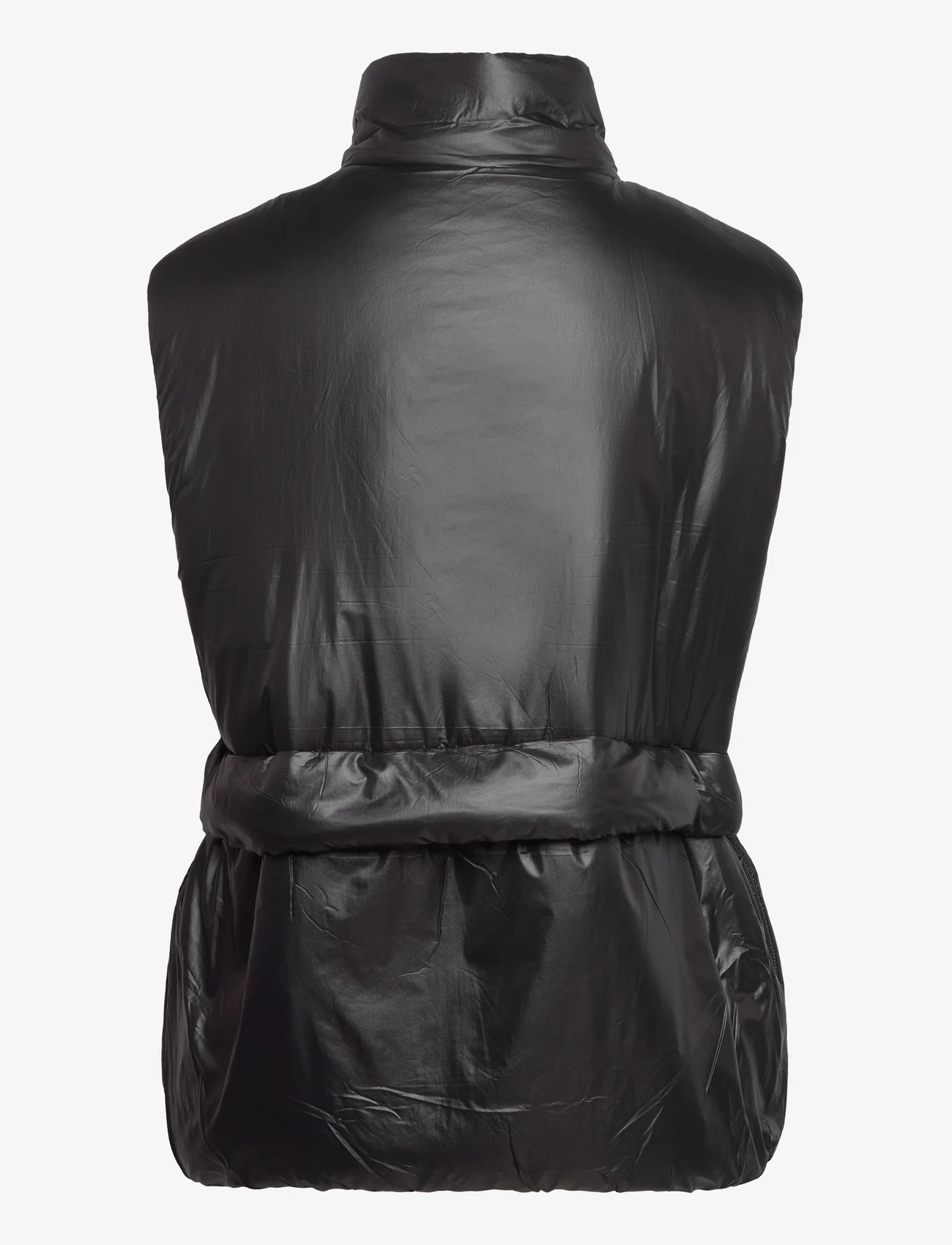 Ganni - Shiny Quilt - puffer vests - black - 1