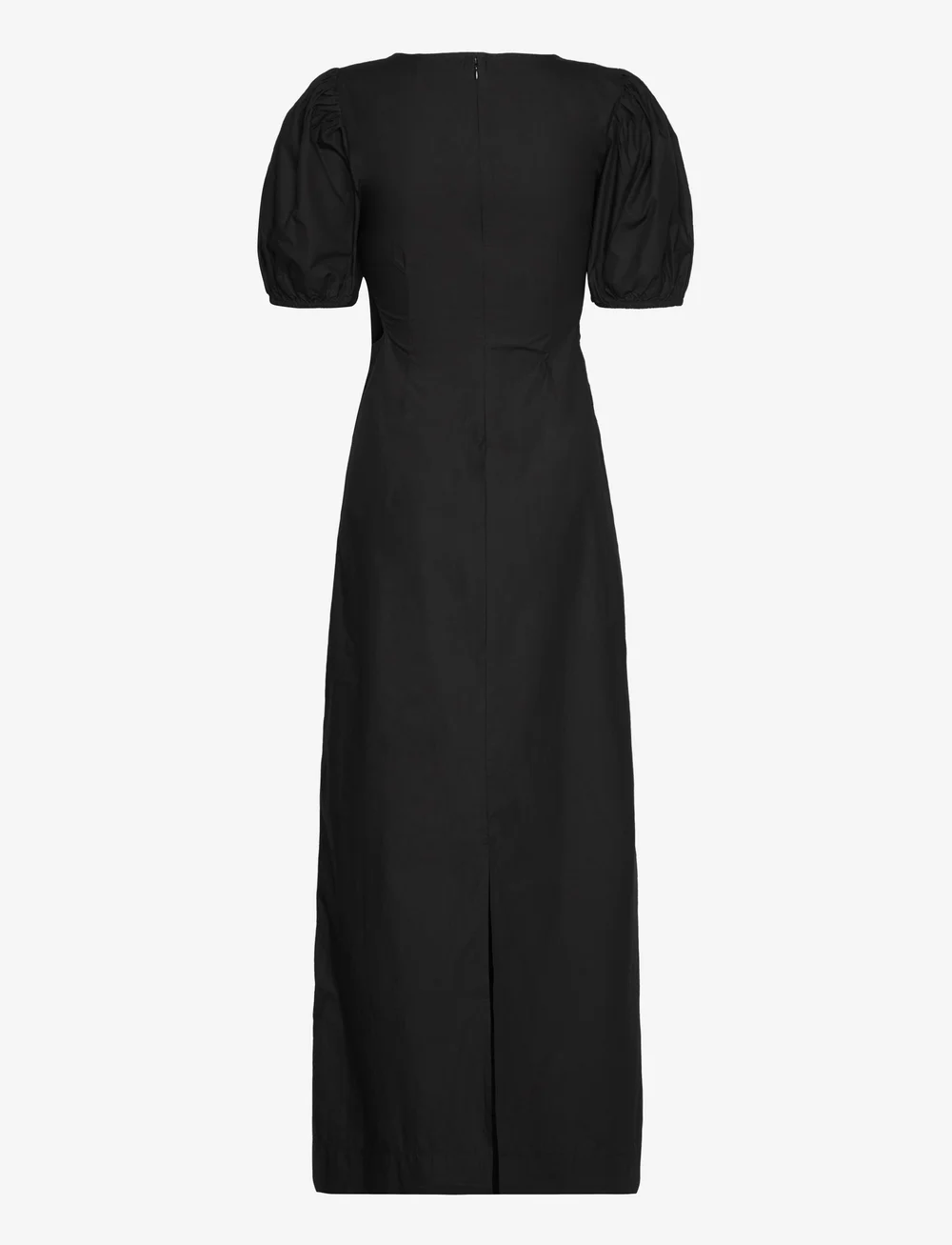 Ganni - Cotton Poplin Cutout Dress - maxi kjoler - black - 3