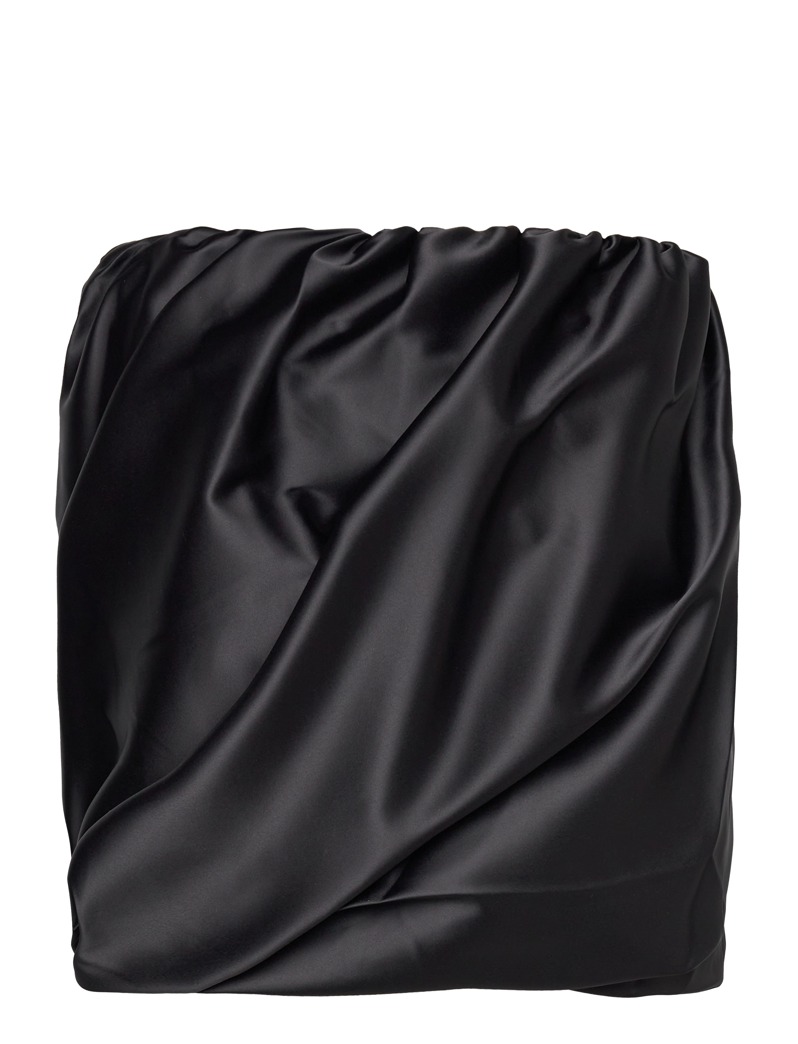 Ganni - Double Satin - kurze röcke - black - 1