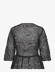 Ganni - Light Lace - long sleeved blouses - black - 1