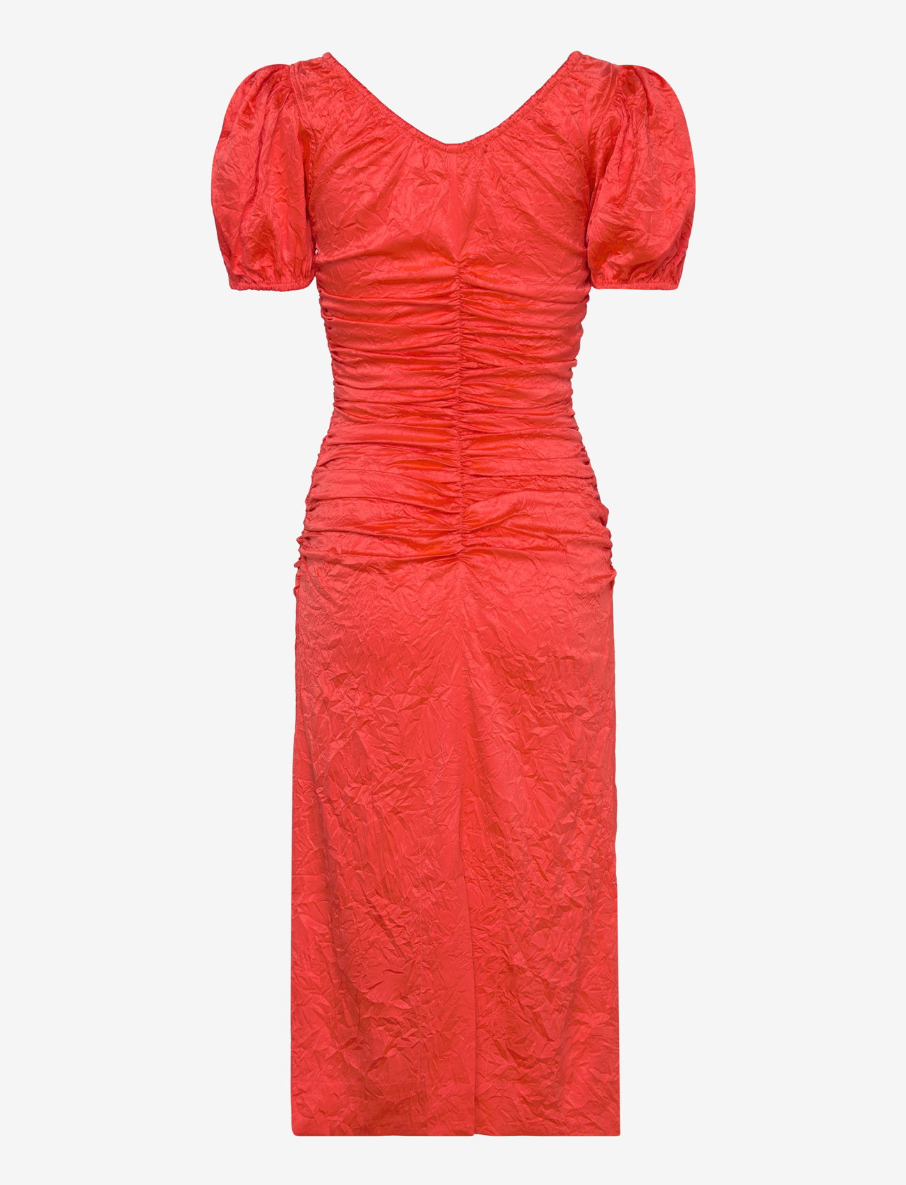 Ganni - Crinkled Satin - festkjoler - grenadine - 1