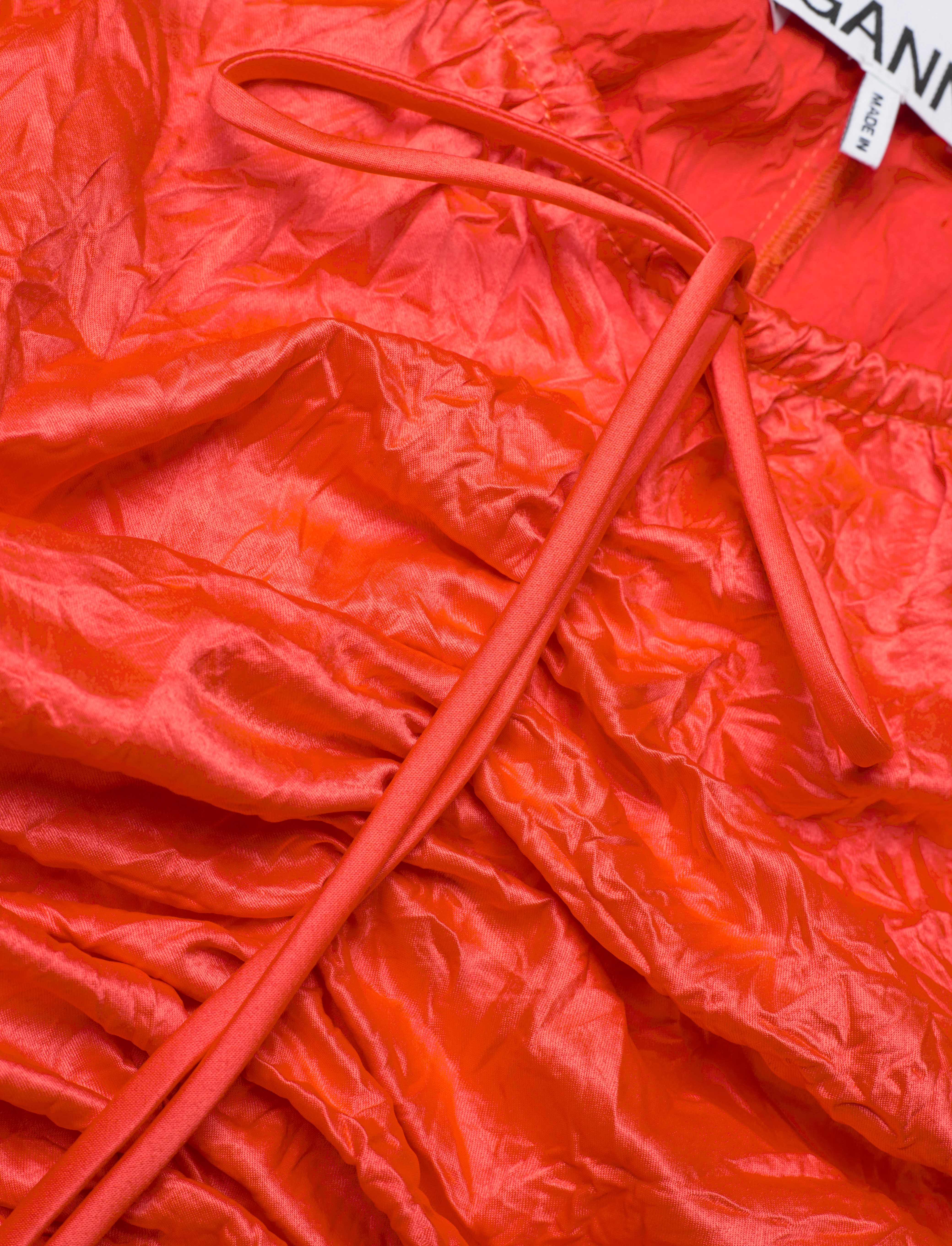 Ganni - Crinkled Satin - grenadine - 2