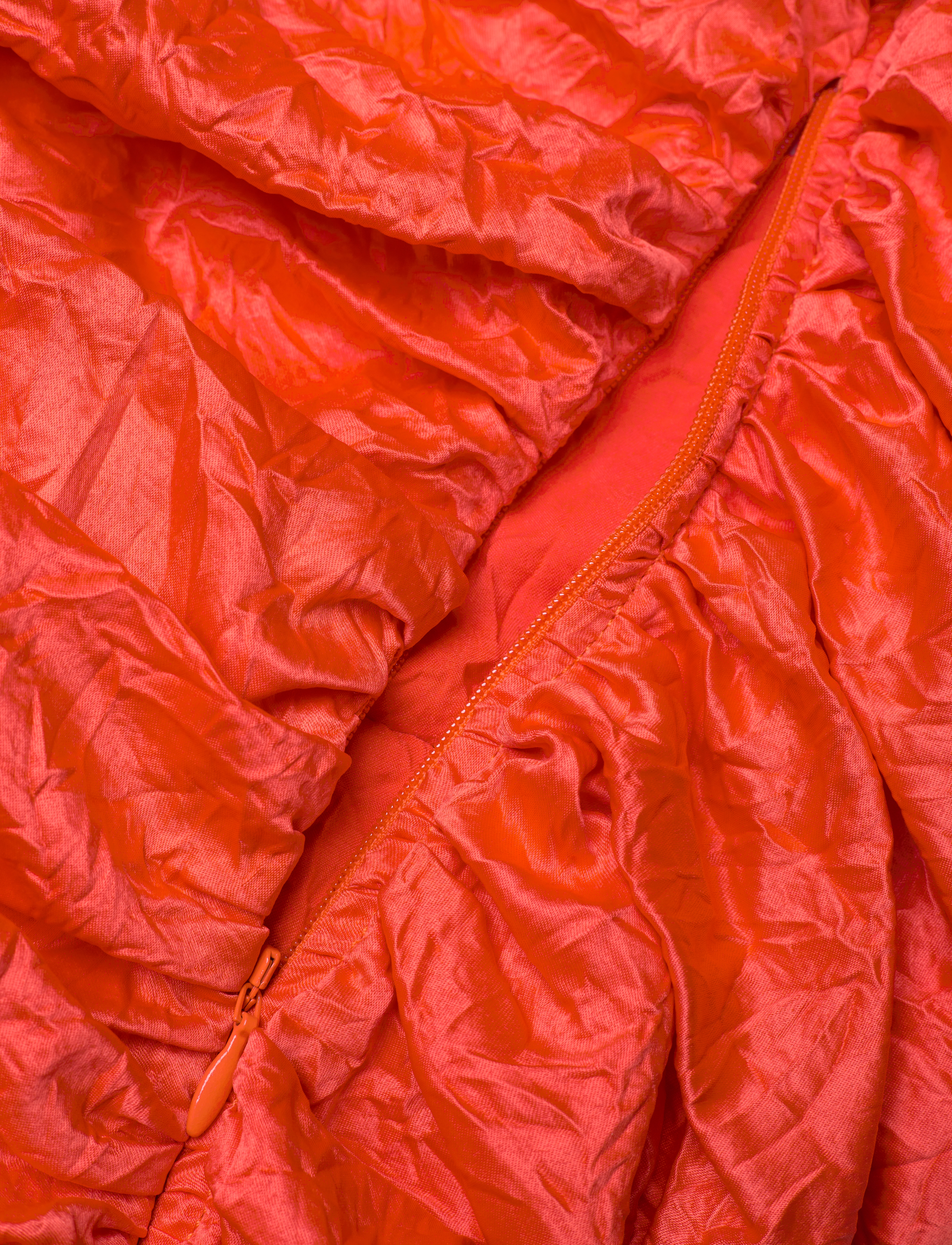 Ganni - Crinkled Satin - grenadine - 3