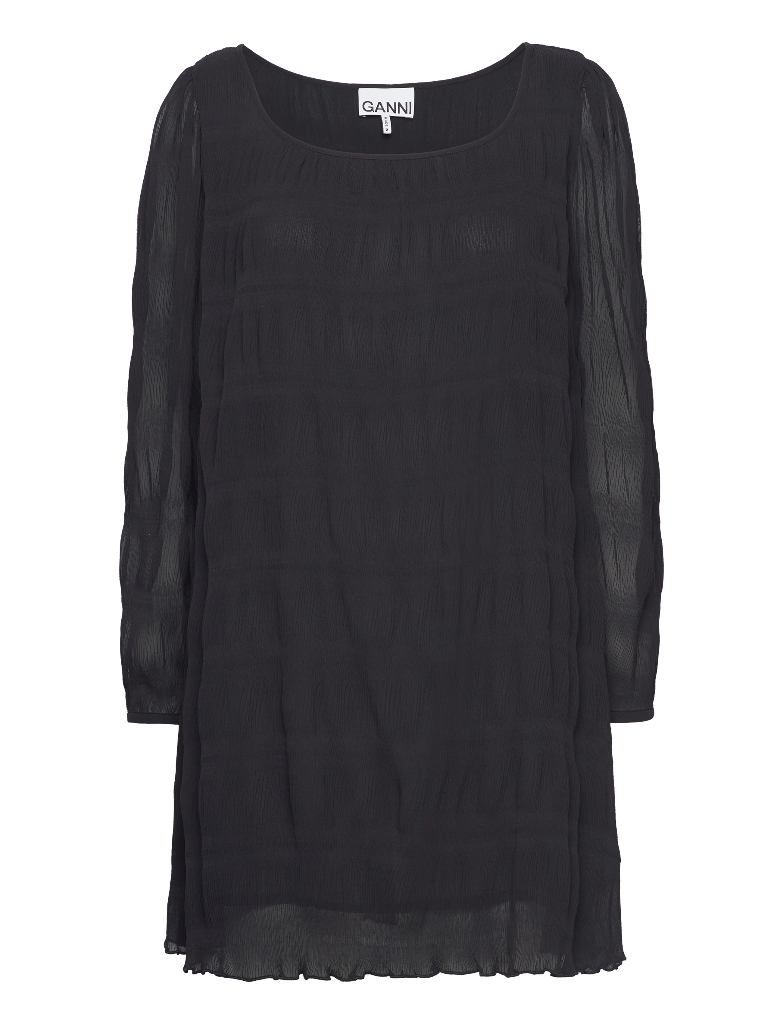 Ganni Pleated Georgette - Ganni - BLACK / black