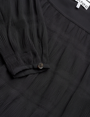 Ganni - Pleated Georgette - short dresses - black - 2