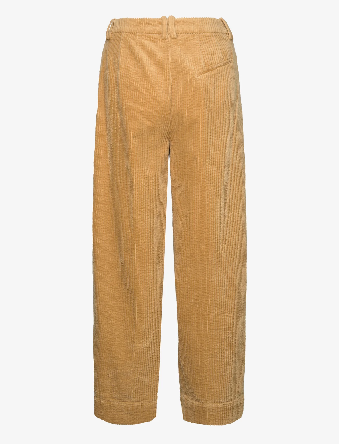 Ganni - Corduroy - bukser med brede ben - taos taupe - 1