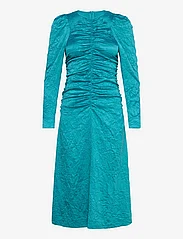 Ganni - Crinkled Satin - evening dresses - algiers blue - 0