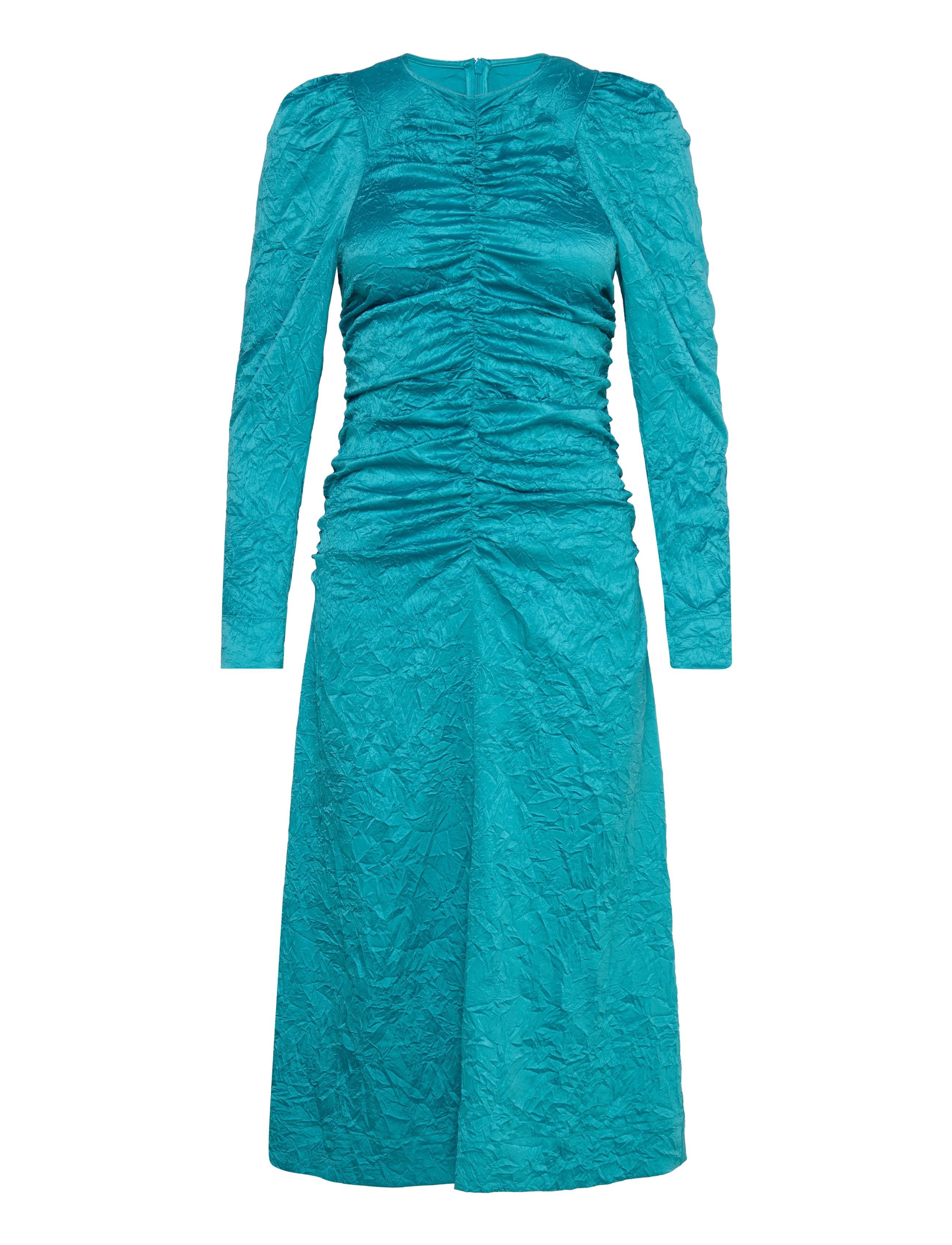 Ganni Crinkled Satin - Cocktailkjoler - ALGIERS BLUE / blue