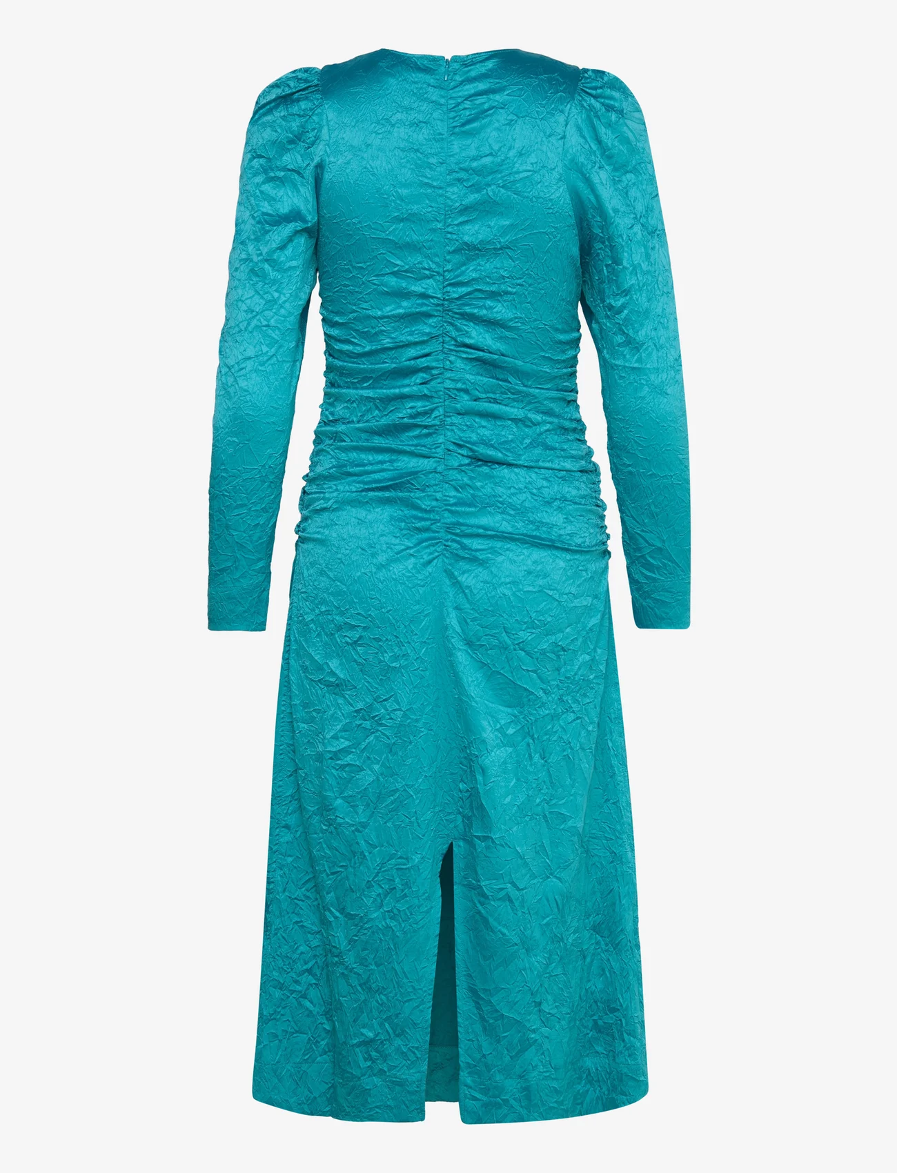 Ganni - Crinkled Satin - evening dresses - algiers blue - 1