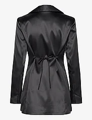 Ganni - Double Satin - double breasted blazers - black - 1