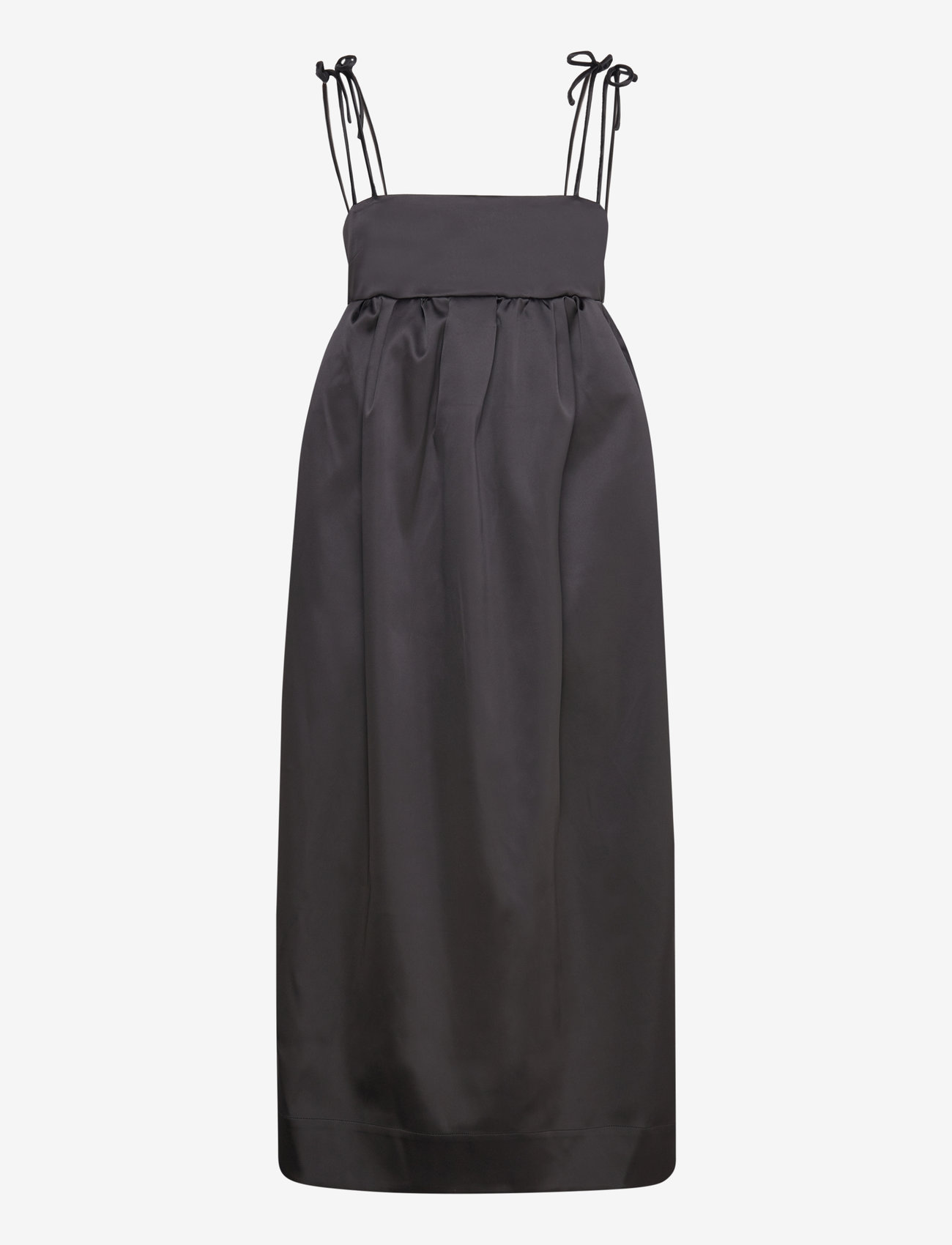 Ganni - Double Satin - festkjoler - black - 0