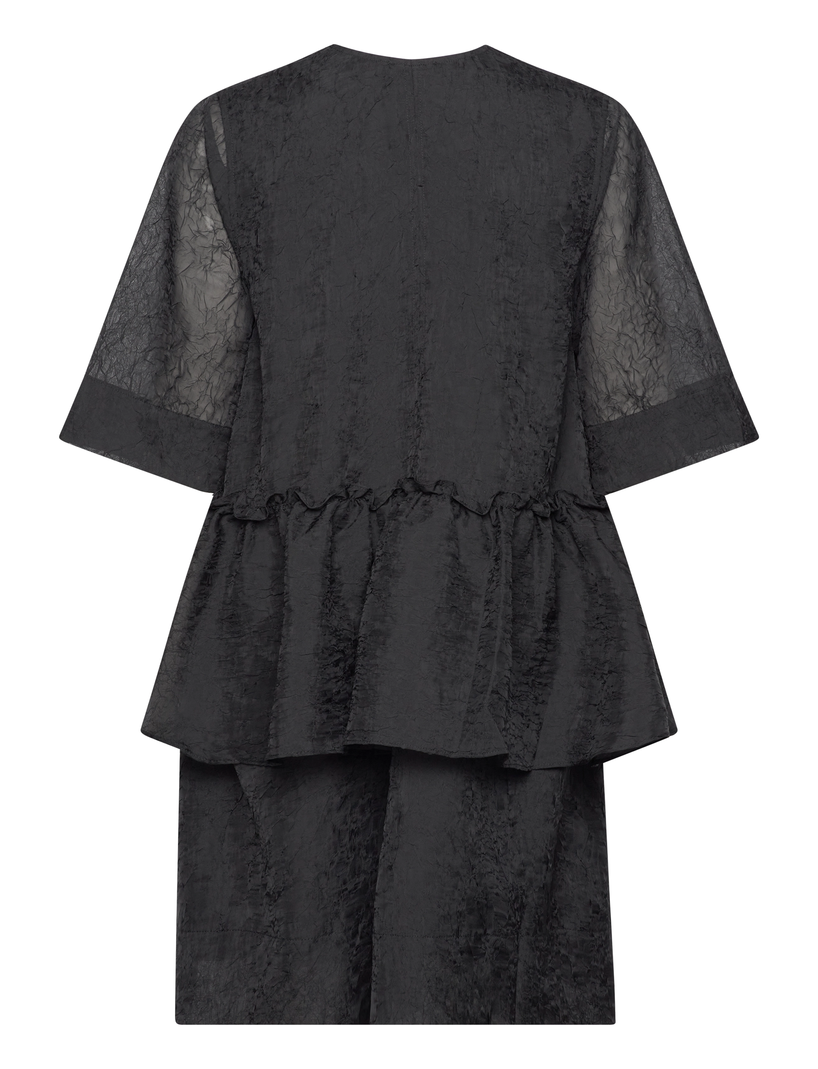 Ganni - Crinkled Georgette - black - 1