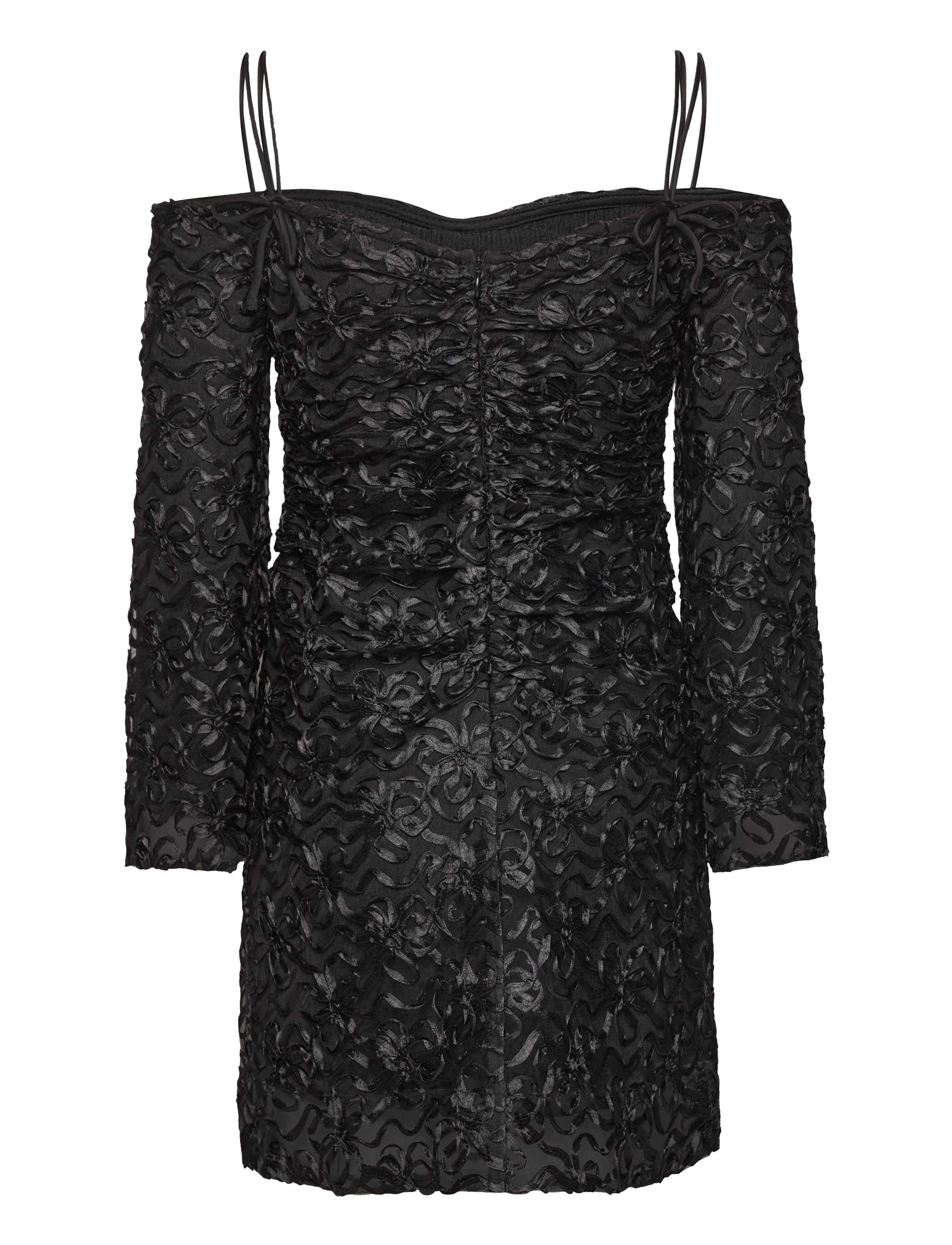 Ganni - Ribbon Tulle - partykleider - black - 1