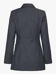 Ganni - Stretch Stripe - single breasted blazers - gray pinstripe - 1