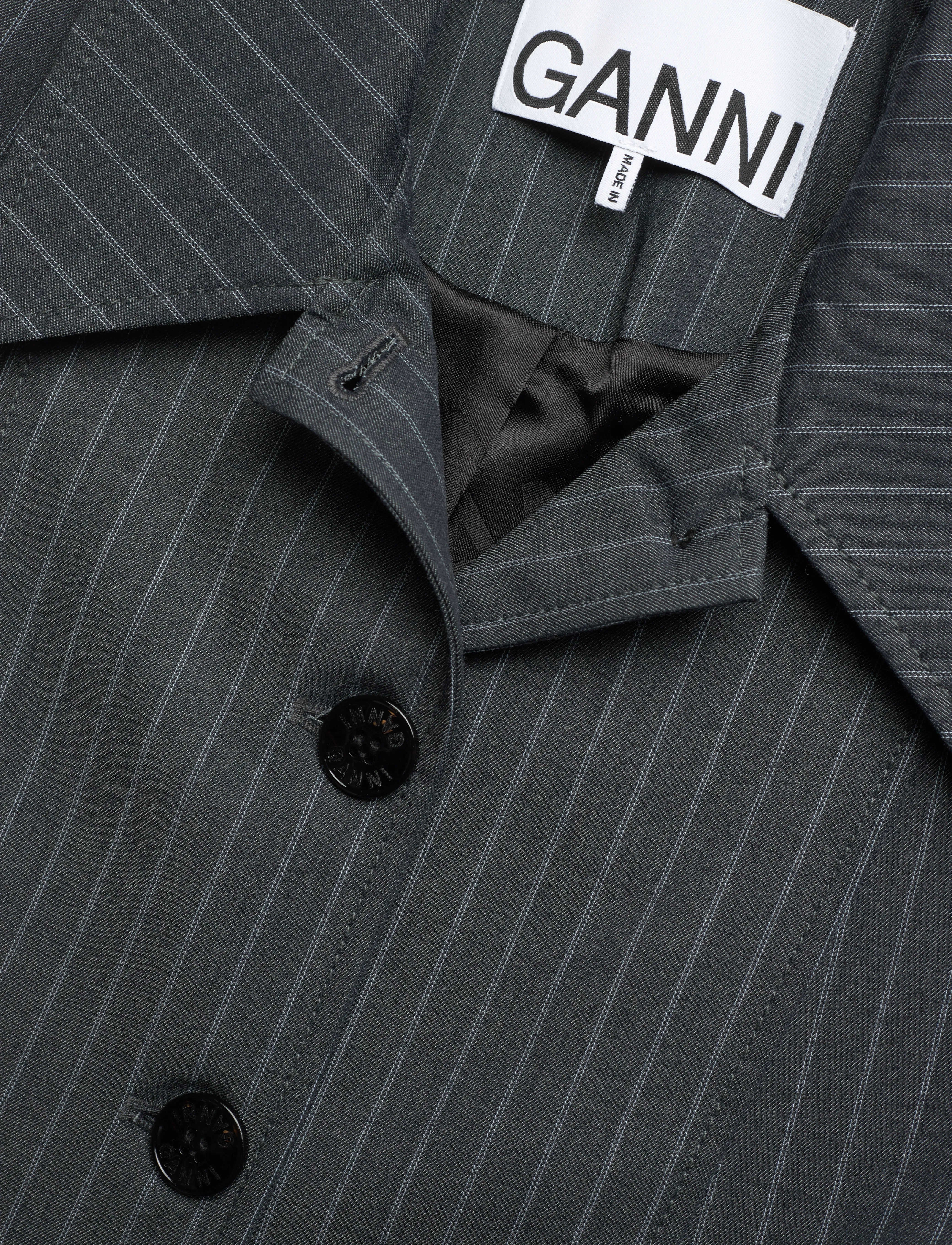Ganni - Stretch Stripe - gray pinstripe - 2