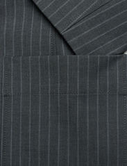 Ganni - Stretch Stripe - single breasted blazers - gray pinstripe - 3