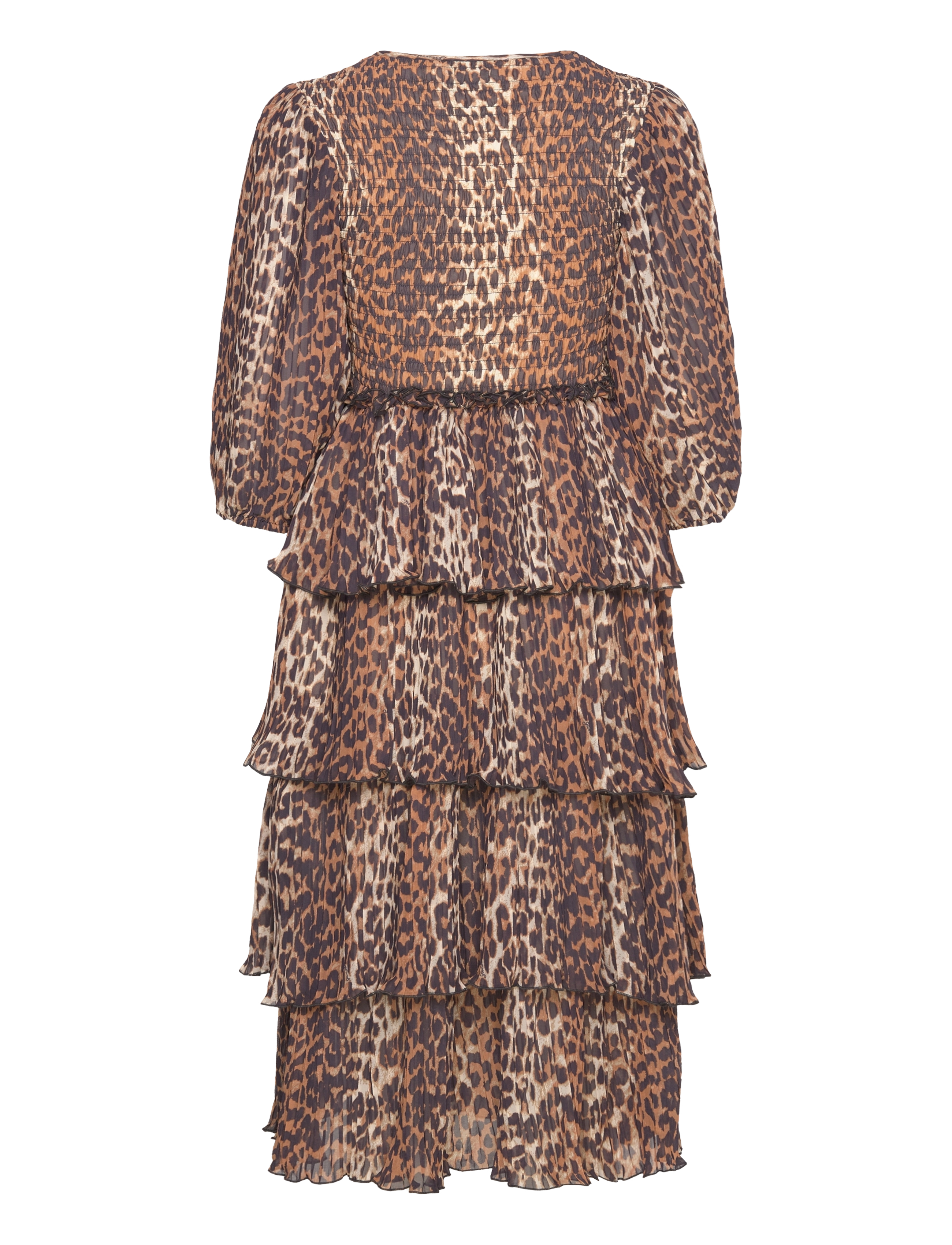 Ganni - Pleated Georgette - sommerkjoler - almond milk - 1