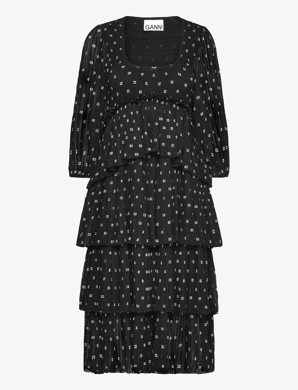 Ganni lowell dress black best sale