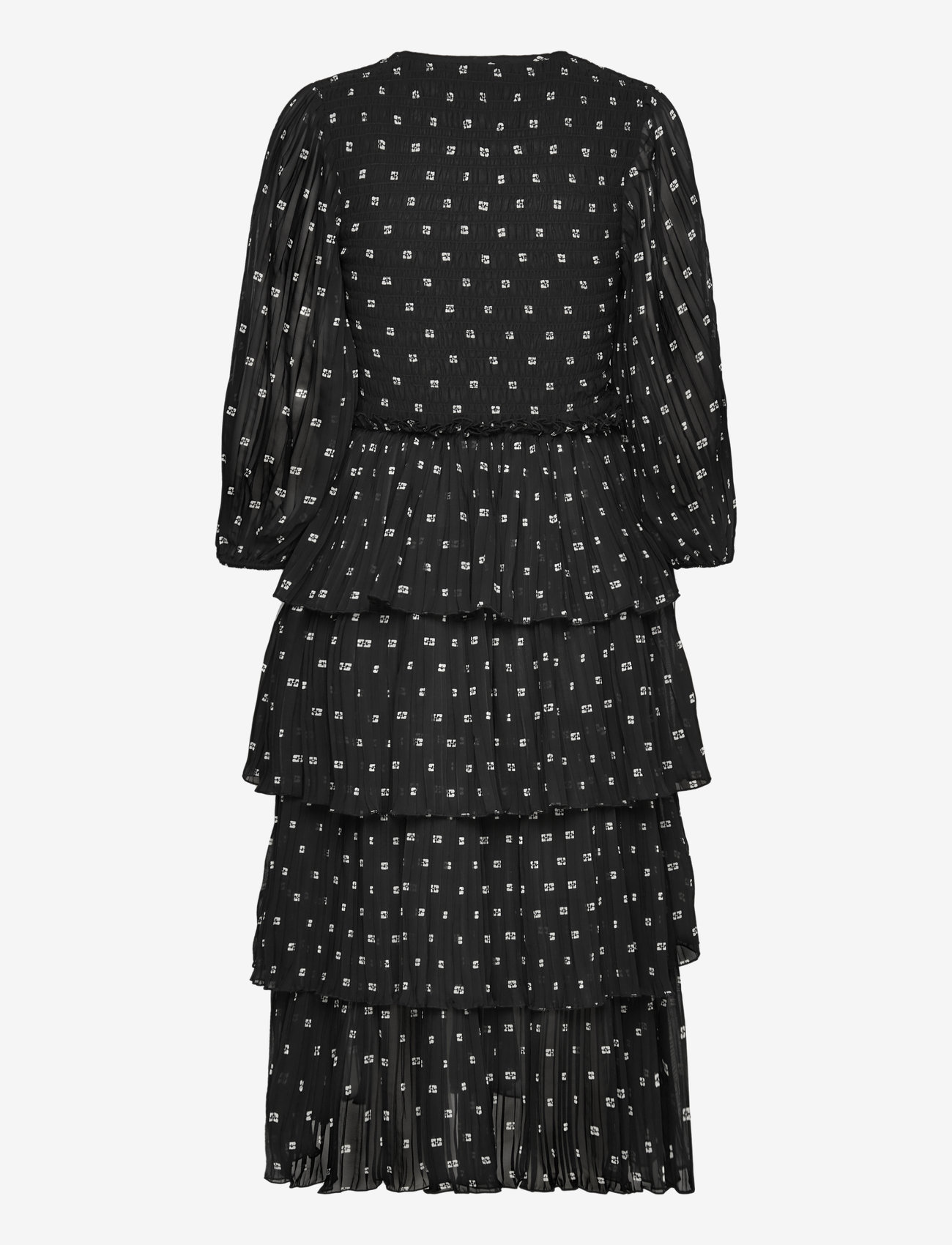 Ganni - Pleated Georgette - midi kjoler - black - 1