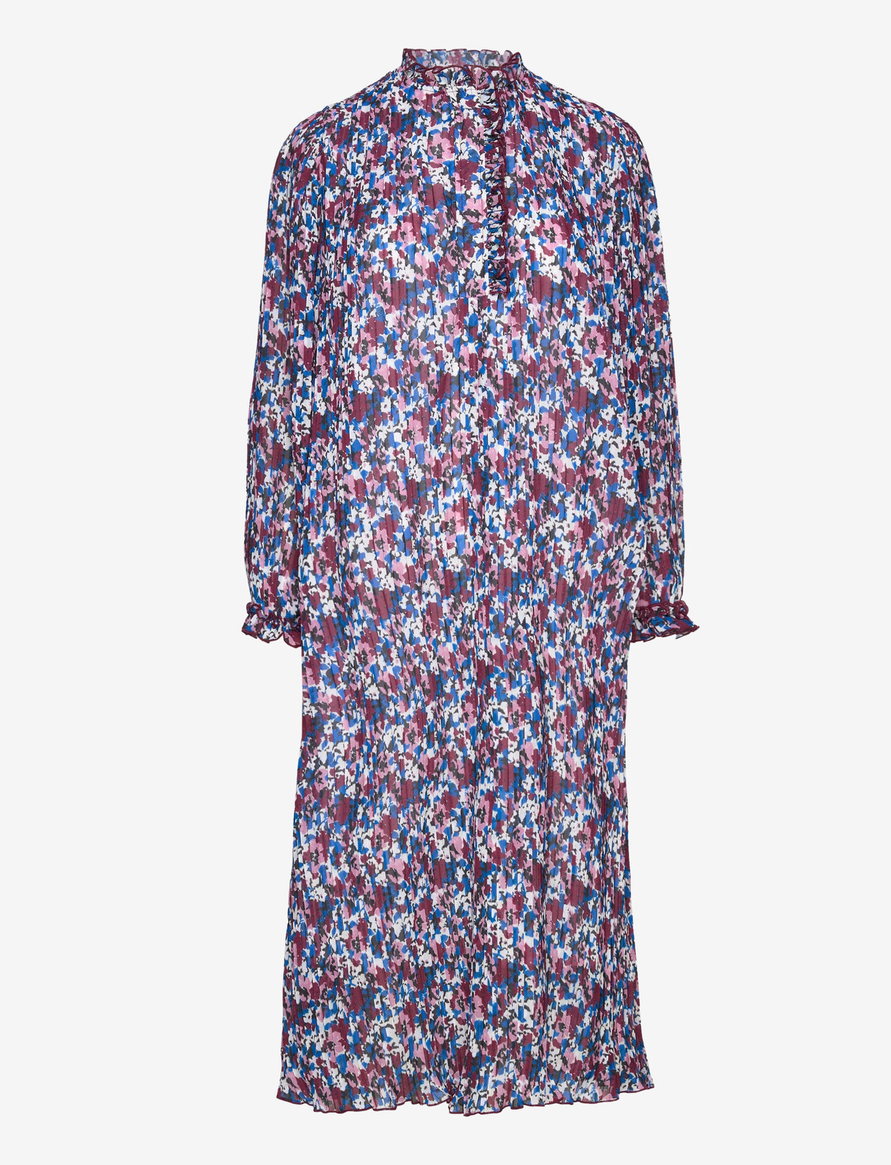 Ganni - Pleated Georgette - midi-kleider - multicolour - 0