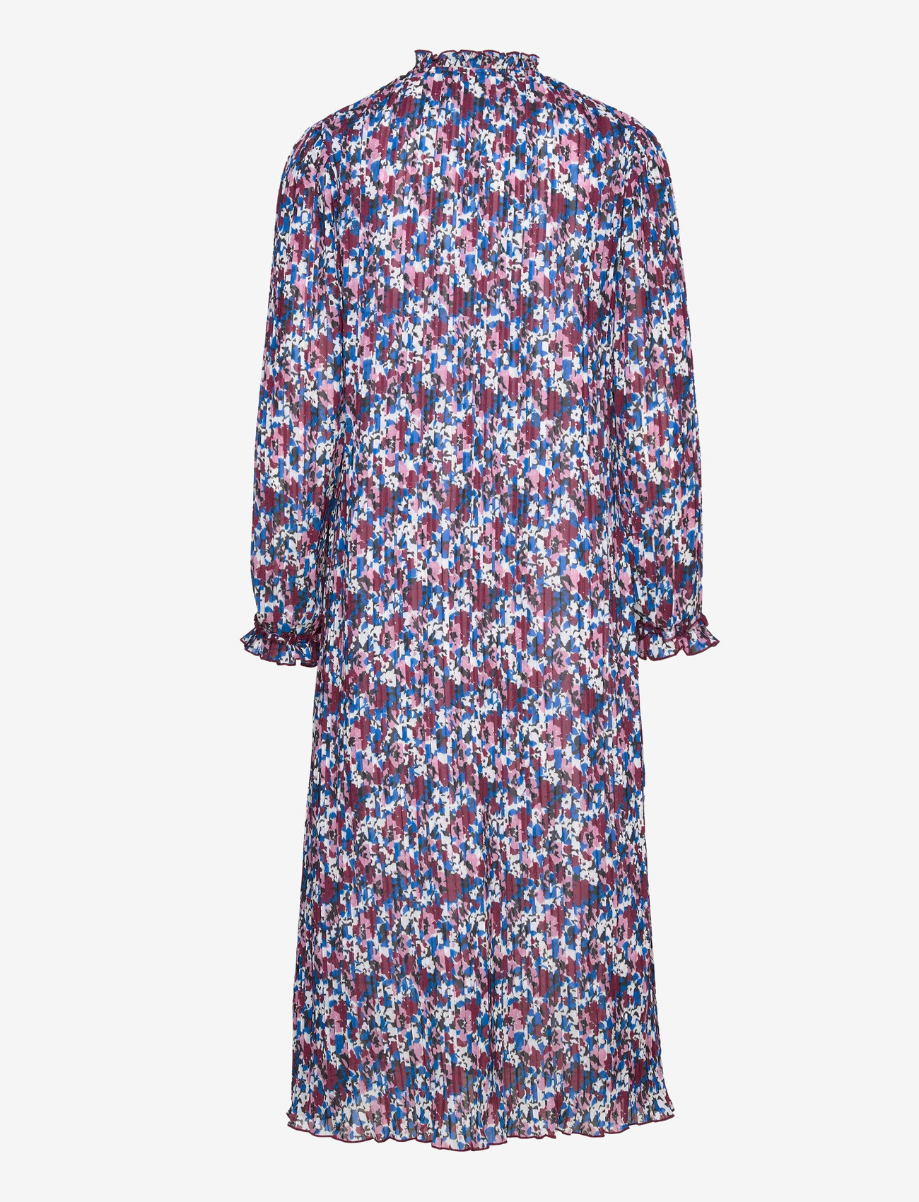 Ganni - Pleated Georgette - midi-kleider - multicolour - 1