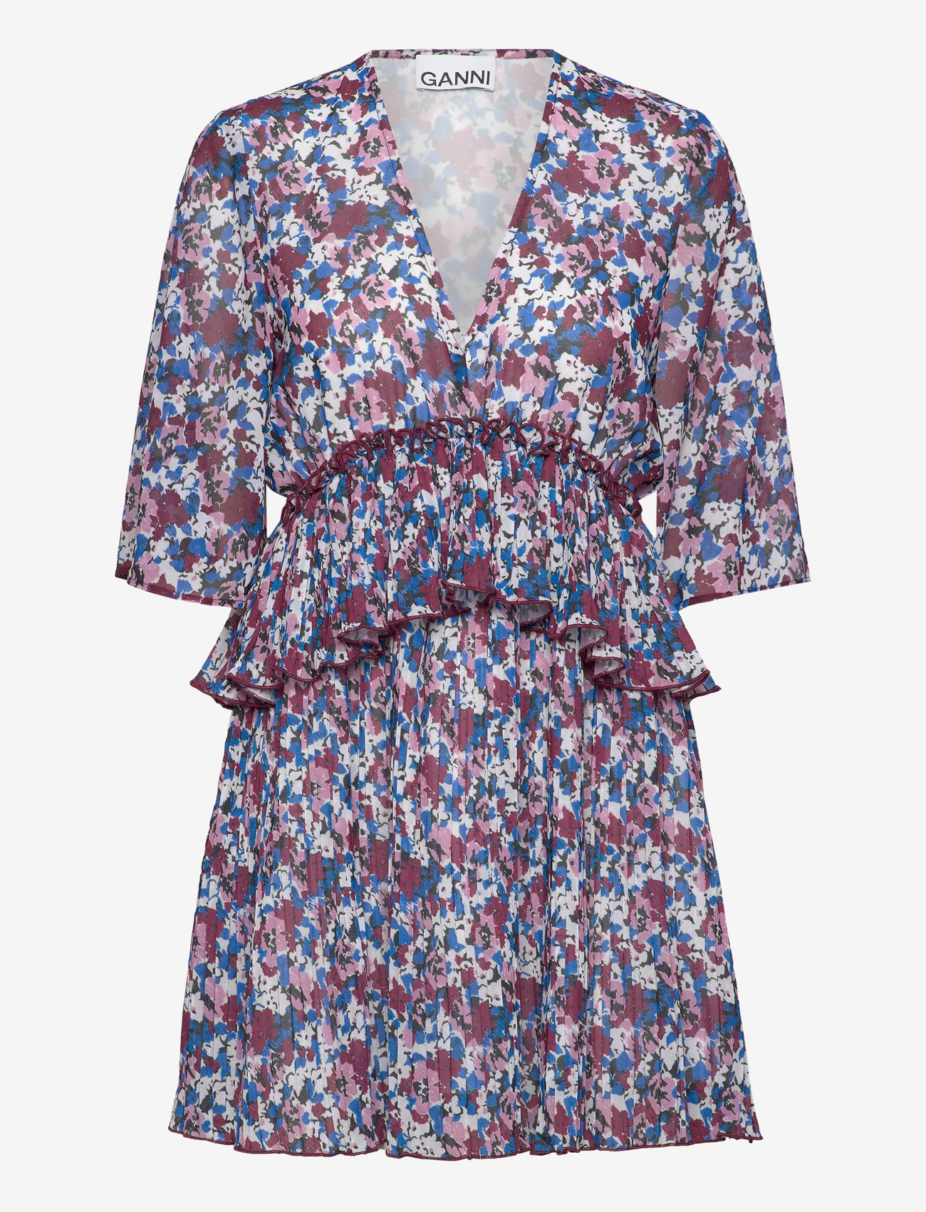 Ganni - Pleated Georgette - suvekleidid - multicolour - 0