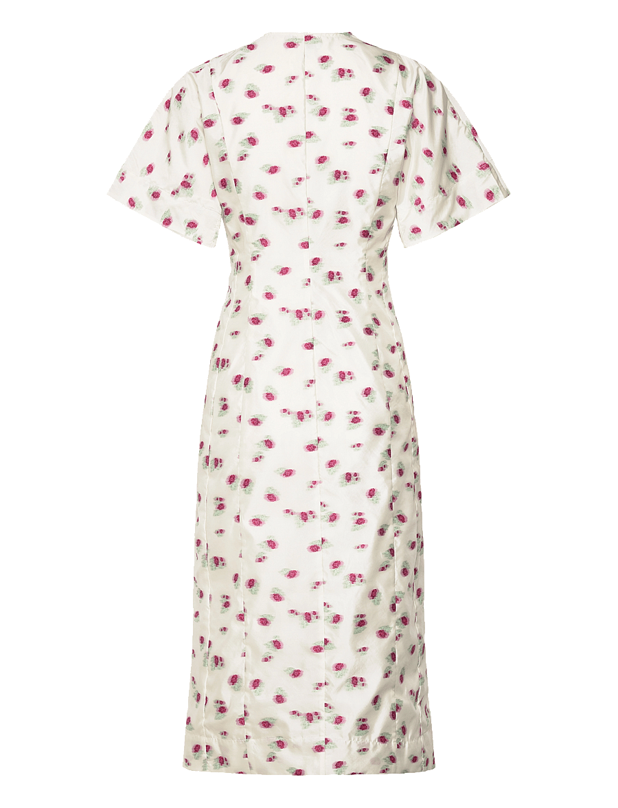 Ganni - Organza Jacquard - midi-kleider - tofu - 1