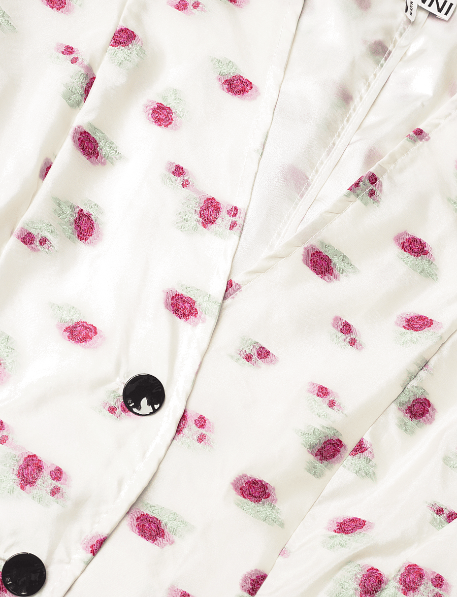 Ganni - Organza Jacquard - midi-kleider - tofu - 2