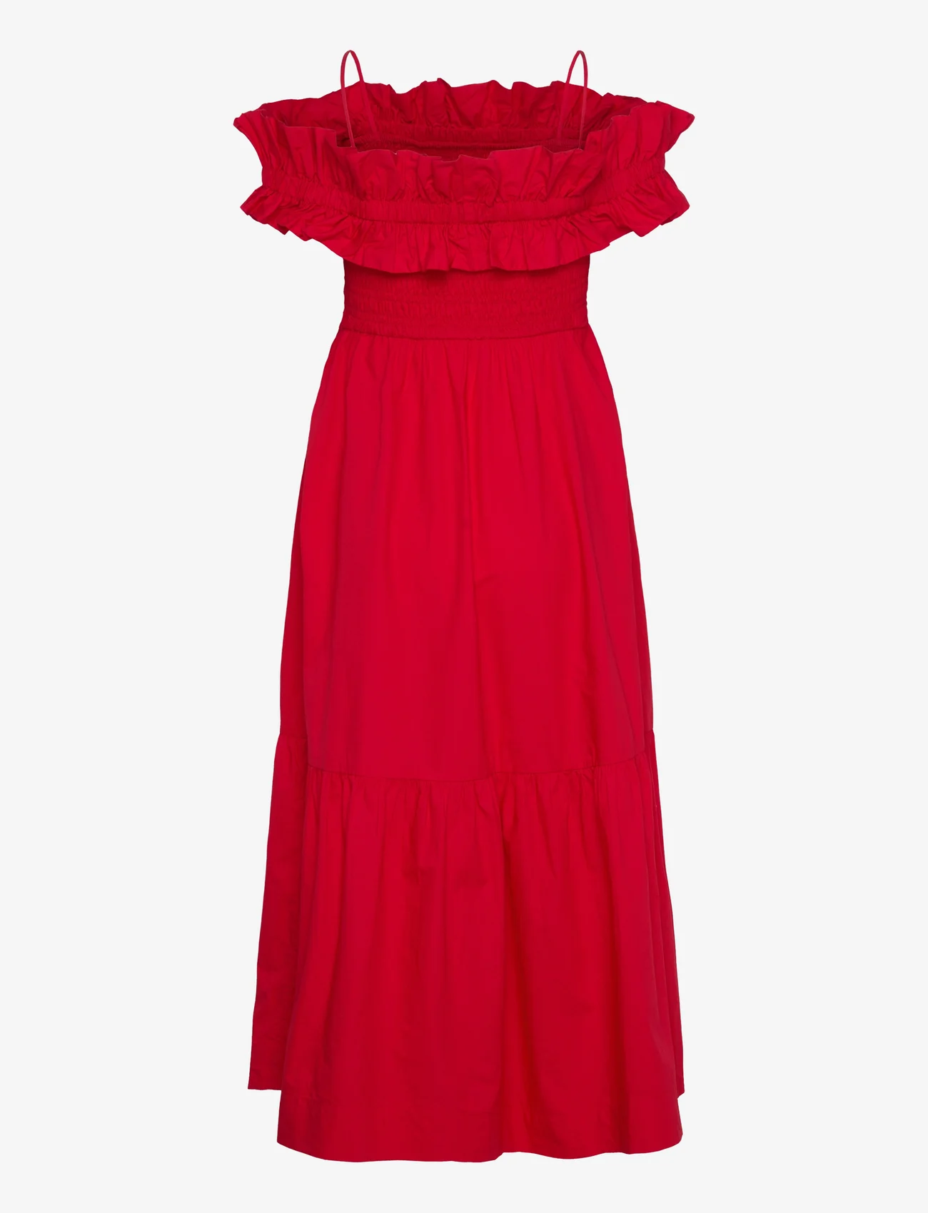 Ganni - Cotton Poplin - maxi dresses - racing red - 1