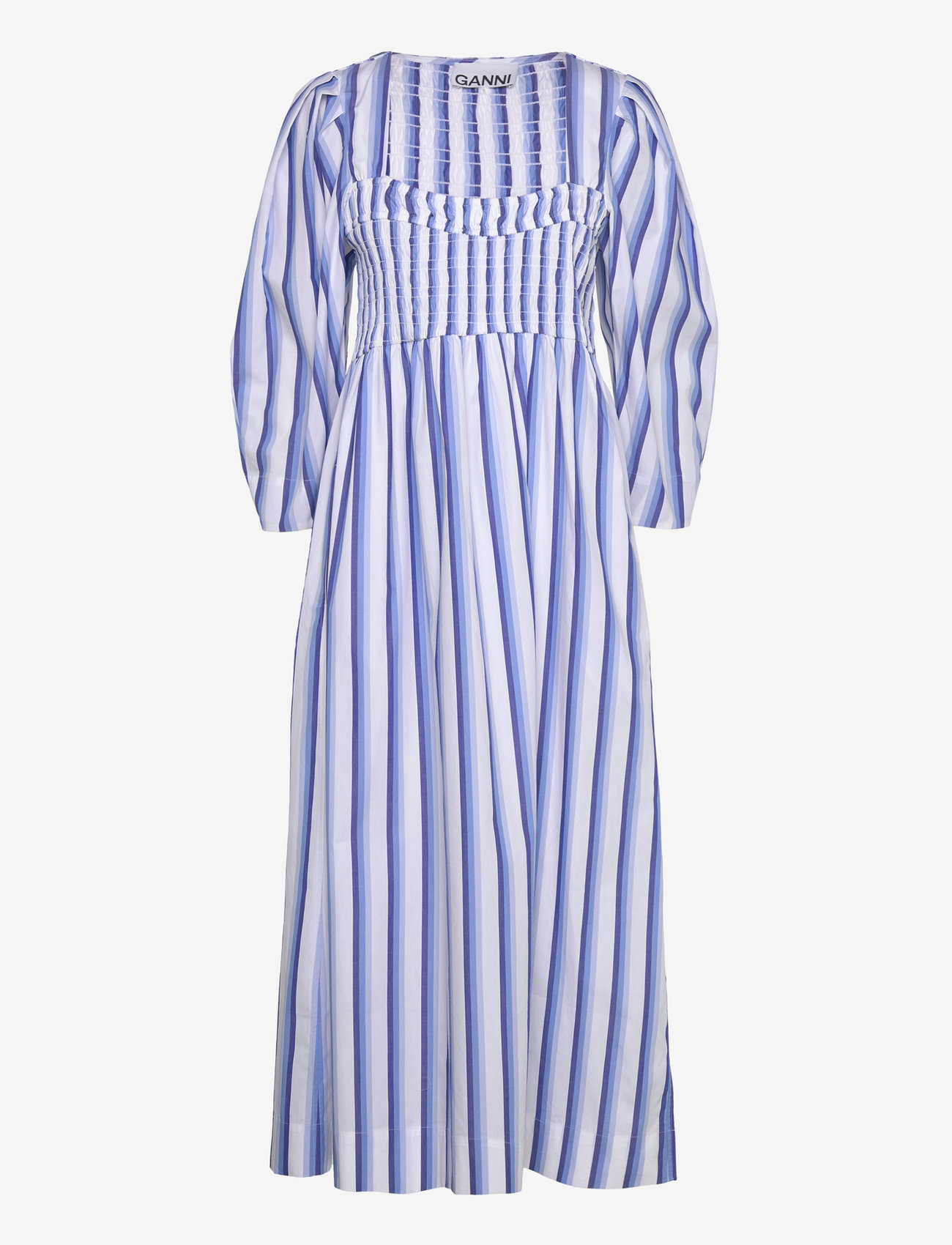 Ganni Stripe Cotton – midi dresses – shop at Booztlet