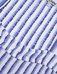 Ganni - Stripe Cotton - skjortekjoler - silver lake blue - 2