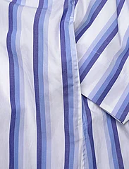 Ganni - Stripe Cotton - skjortekjoler - silver lake blue - 3