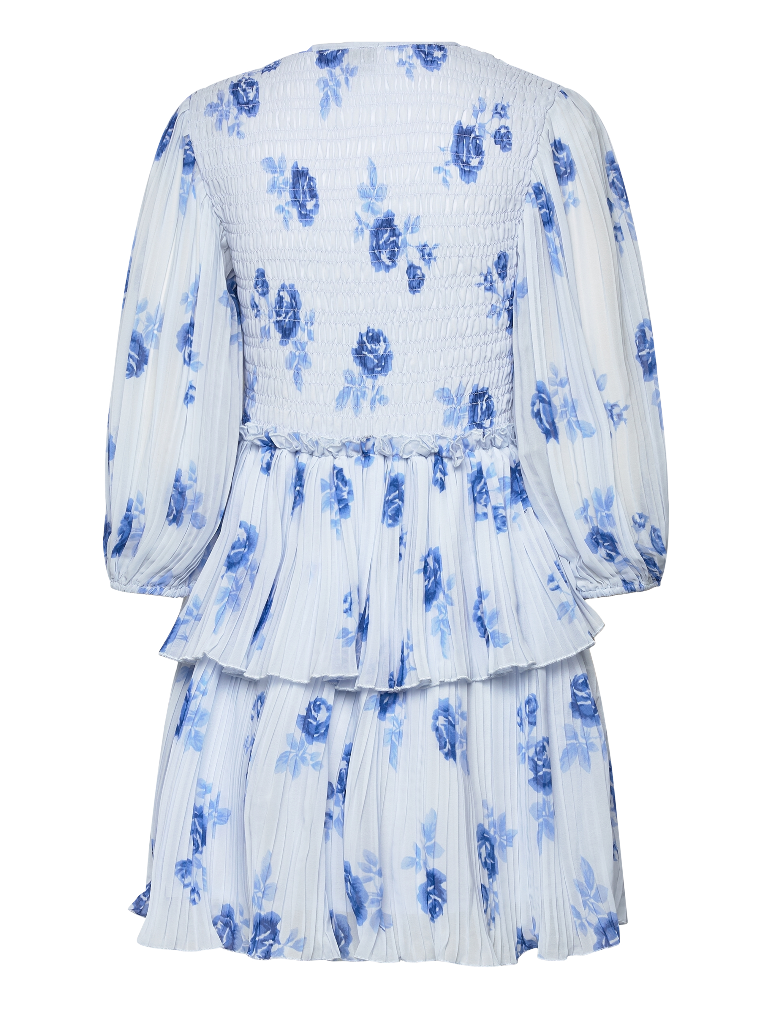 Ganni - Pleated Georgette - korta klänningar - heather - 1
