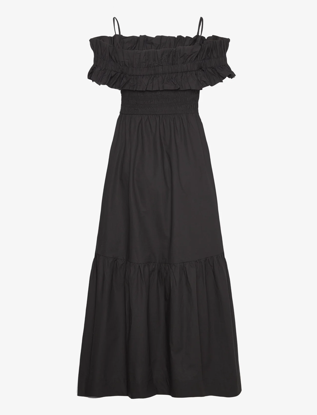 Ganni - Cotton Poplin - evening dresses - black - 1