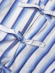 Ganni - Stripe Cotton - kortärmade blusar - silver lake blue - 2