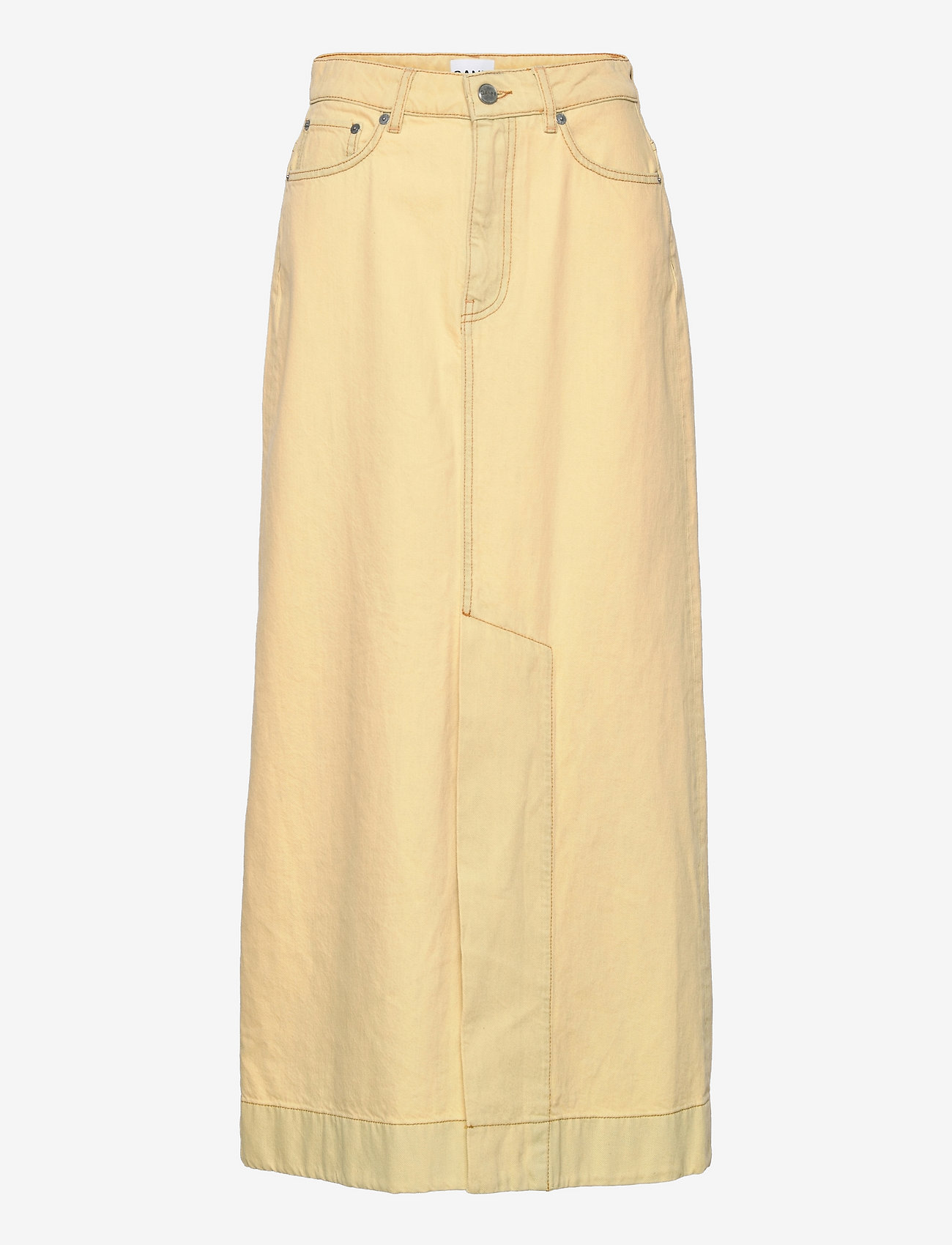 Ganni - Overdyed Bleach Maxi Skirt - rutabaga - 0