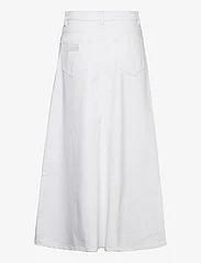 Ganni - White Denim Double Fly Maxi Skirt - jeansrokken - bright white - 1