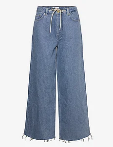 Heavy Denim Wide Drawstring Jeans, Ganni