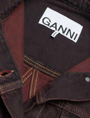 Ganni - Overdyed Bleach Denim - denim jackets - shaved chocolate - 2
