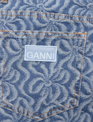 Ganni - Jacquard Denim - vida jeans - mid blue stone - 4