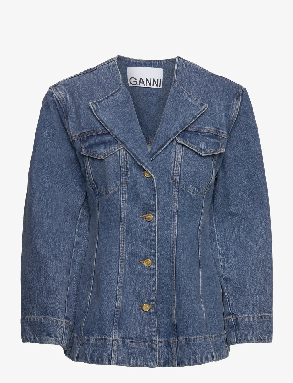Ganni Overdyed Cutline Denim Denim jackets Boozt